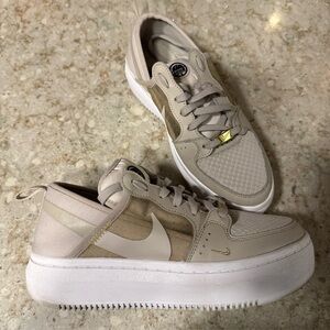 Nike Wos Court Vision Alta TXT 'Cream' CW6536-200 Women's Shoes 8.5